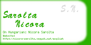 sarolta nicora business card